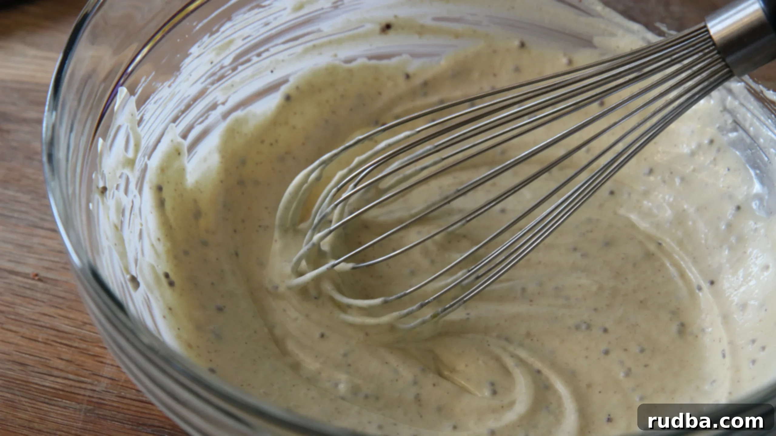 Creamy Macaroni Chicken Salad 4 Whisk all the sauce together to bind it.