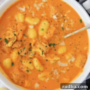 Hearty Instant Pot Tomato Gnocchi Soup 4 instant pot tomato gnocchi soup in a white bowl