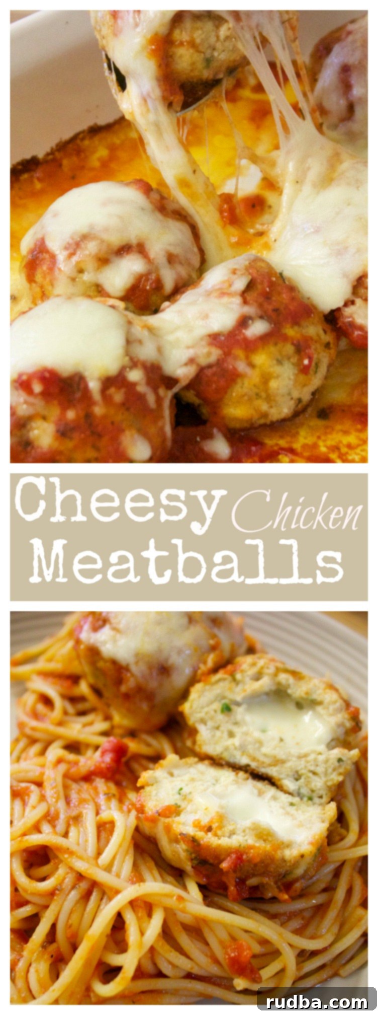 Cheesy Chicken Meatballs Recipe | Video and Recipe from Cooked by Julie